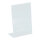 L-Aufsteller Plexiglas     Groesse: A6, 15x10,5x5cm    Farbe: klar     #