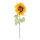 Sonnenblume Kunstseide, Blätter beflockt     Groesse:Ø 30cm, 100cm    Farbe:gelb/natur