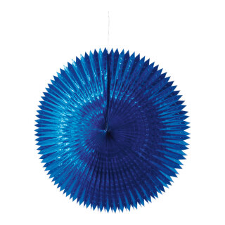 Pointed cut fan  - Material: metal foil - Color: dark blue - Size: Ø 60cm