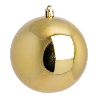 Weihnachtskugel, gold glänzend      Groesse:Ø 10cm   Info: SCHWER ENTFLAMMBAR