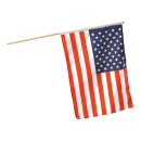 Flag on wooden pole  - Material: artificial silk - Color:...