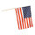 Flag on wooden pole  - Material: artificial silk - Color: USA - Size: 30x45cm