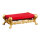 Footstool  - Material: lavish decorated with lion heads cushioned - Color: gold/red - Size: 87x52x29cm