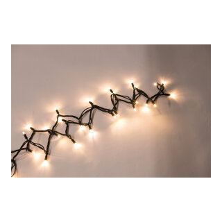 LED-Gummi-Lichterkette 100-fach, 10x Koppelbar, IP44 Stecker für Außen, 230V     Groesse: 1000cm    Farbe: grün/warm weiss