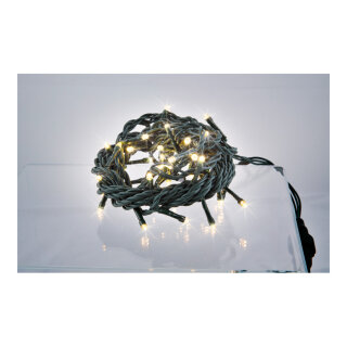 LED-Lichterkette 50-fach, 20x Koppelbar, IP44, 230V Stecker, für Außen     Groesse: 500cm    Farbe: grün/warm weiss