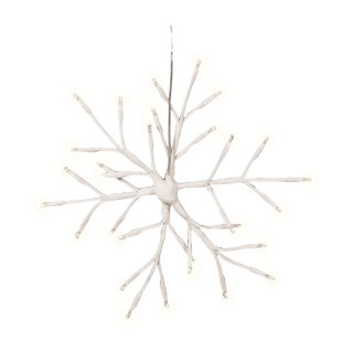 Snowflake 30LEDs - Material: warm white for outdoor with 6 hours timer - Color: white/warm white - Size:  X 30cm