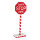 Stoppschild aus Blech, »Santa STOP here«     Groesse: 90x30cm    Farbe: rot/weiß