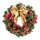 Fir wreath  - Material: decorated plastic - Color: red/green - Size: Ø 45cm