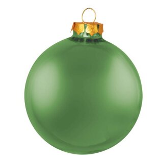 Christmas balls green matt made of glass 6 pcs./blister - Material:  - Color: matt green - Size: Ø 6cm