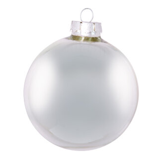 Christmas balls silver matt made of glass 6 pcs./blister - Material:  - Color: matt silver - Size: Ø 6cm