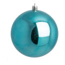 Christmas balls aqua shiny 12 pcs./blister - Material:  -...