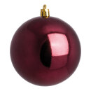 Weihnachtskugel-Kunststoff  Größe:Ø 8cm,  Farbe: bordeaux...