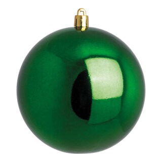 Weihnachtskugeln, grün glänzend      Groesse:Ø 8cm, 6 Stk./Blister   Info: SCHWER ENTFLAMMBAR