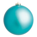 Weihnachtskugel-Kunststoff  Größe:Ø 10cm,  Farbe: aqua matt