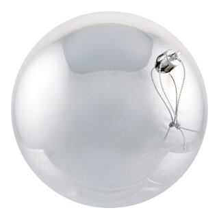 Christmas ball silver 12pcs./blister - Material: seamless shiny - Color: shiny silver - Size: Ø 6cm