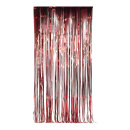Fadenvorhang Metallfolie     Groesse:100x200cm    Farbe:rot