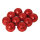 Balls with glitter 24pcs./blister - Material: styrofoam - Color: red - Size: Ø 3cm