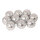 Balls with glitter 24pcs./blister - Material: styrofoam - Color: silver - Size: Ø 3cm