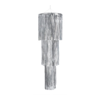 Tinsel hanger  - Material: metal foil - Color: silver - Size: Ø 40cm+30cm+20cm X 120cm