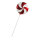 Lolly  - Material: with glitter plastic - Color: red/white - Size: Ø 30cm X 110cm