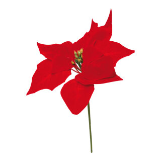 Poinsettiastecker Kunstseide     Groesse:Ø 20cm    Farbe:rot/grün