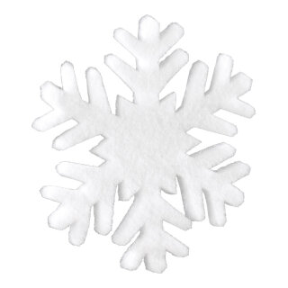 Schneeflocke aus 2cm Schneematte     Groesse:Ø 29cm    Farbe:weiß   Info: SCHWER ENTFLAMMBAR