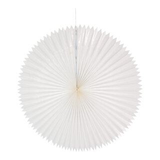 Fan pointed cut  - Material: metal foil flame retardant - Color: white - Size: Ø 60cm