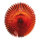 Pointed cut fan  - Material: metal foil - Color: red - Size: Ø 90cm