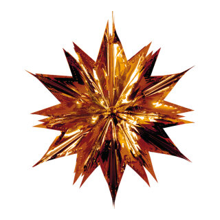 Star  - Material: foldable metal foil - Color: copper - Size: Ø 30cm