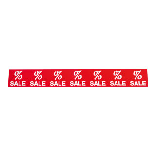 Adhesive label "SALE"  - Material: with %-sign self-adhesive foil - Color: red/white - Size: 99x13cm