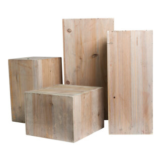 Wooden boxes cuboid 4pcs./set - Material: nested - Color: natural-coloured - Size: 40x20cm 35x15cm X 25x15cm 15x20cm