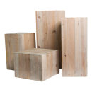 Holzboxen, quaderförmig 4Stck./Satz, nestend...