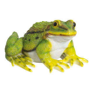 Frosch Polyresin, für Innen und Außen     Groesse: 25x22x15cm    Farbe: grün