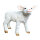 Lamb, standing polyresin, for in- and outdoor     Size: 45x35x17cm    Color: white