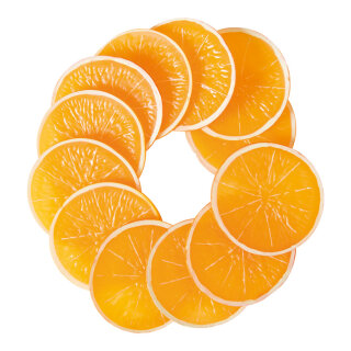 Orange slice 3mm thick, made of plastic Ø 7,5cm Color: orange