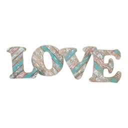 Lettering "LOVE"  - Material: with hanger+stand MDF wood - Color: multi-coloured - Size: 136x36cm