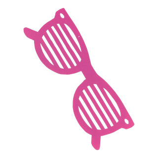 Sonnenbrille aus Karton, doppelseitig, schwer entflammbar nach B1     Groesse: 23x67cm    Farbe: pink     #