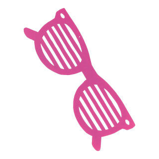 Sonnenbrille aus Karton, doppelseitig, schwer entflammbar nach B1     Groesse: 23x67cm    Farbe: pink