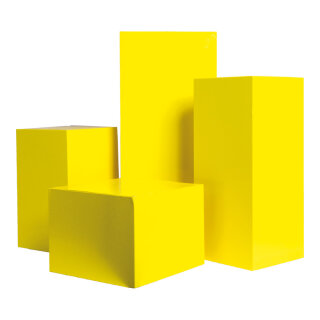 Boxes 4pcs./set - Material: nested paper - Color: yellow - Size: 45x20x20cm 35x15x15cm X 25x15x15cm 15x20x20cm