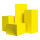 Boxes 4pcs./set - Material: nested paper - Color: yellow - Size: 45x20x20cm 35x15x15cm X 25x15x15cm 15x20x20cm