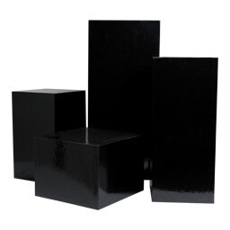 Boxen 4Stck./Satz, nestend, Pappe Größe:45x20x20cm, 35x15x15cm, 25x15x15cm, 15x20x20cm Farbe: schwarz