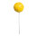 Cake pops mit Stiel Styropor     Groesse: Ø 14cm, 40cm    Farbe: gelb