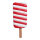 Ice cream on stick styrofoam     Size: 50cm    Color: red/white