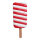 Ice cream on stick styrofoam     Size: 50cm    Color: red/white