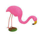 Flamingo head down, plastic 40x33cm Color: pink