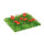 Grass tile »Anemones« PVC, artificial silk     Size: 25x25cm    Color: green/red