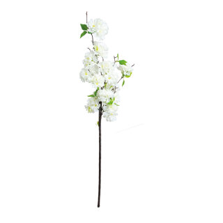 Cherry blossom twig artificial silk     Size: 100cm    Color: white