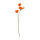 Poppy twig with 4 blossoms, artificial silk     Size: 80cm    Color: light orange