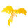 Papagei,  Größe: 50x40cm, Farbe: gelb