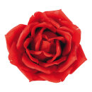 Rose head  - Material: artificial silk - Color: red -...